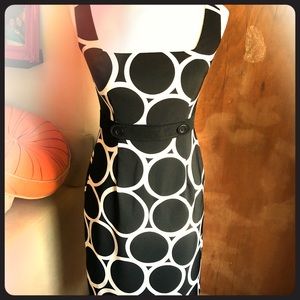 London Times Black and White Cocktail Dress